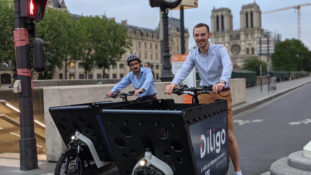 Livreurs Diligo à vélo-cargo